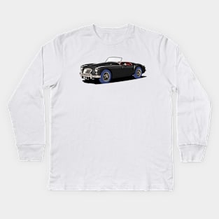 MG MGA Roadster in black Kids Long Sleeve T-Shirt